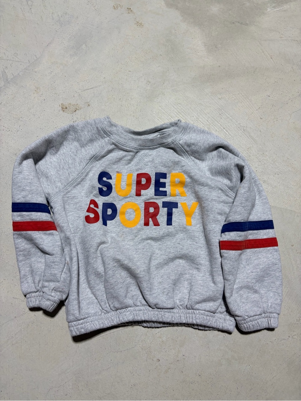 Mini rodini Kids Grey 'Super Sporty' Pullover Sweatshirt 3-5 yrs